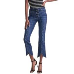 Lucky Brand Lace Up Bridgette Crop Flare Jeans in Tigris 26